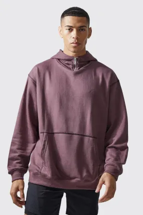Sweat à capuche oversize effiloché